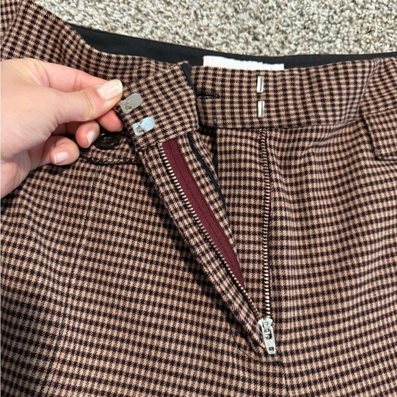 DEREK LAM 10 CROSBY BROWN STITCHED CREASE FLARE TROUSER SIZE 10 - Picture 4 of 9